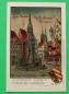 Preview: AK Nürnberg / um 1900 / Litho Wappen geprägt / St. Sebaldus Kirche Schöner Brunnen / Hausansichten / Könstler Karte Monogramm WR